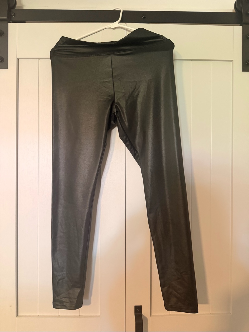 wild fable Black Faux Leather Leggings for Kids